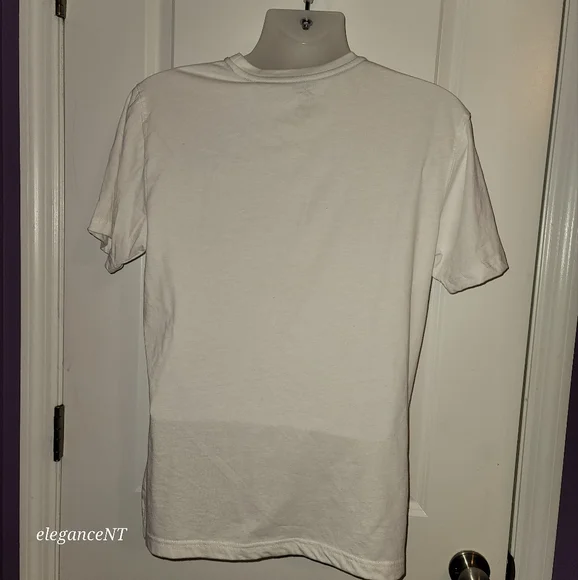 Reebok White T-Shirt with Blue Logo Men's Sz: Small - Picture 6 of 6